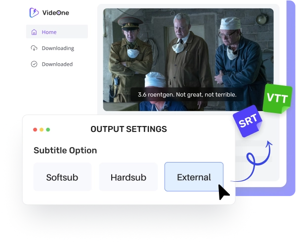 Customized Subtitle Type Options: Soft, Hard, External
