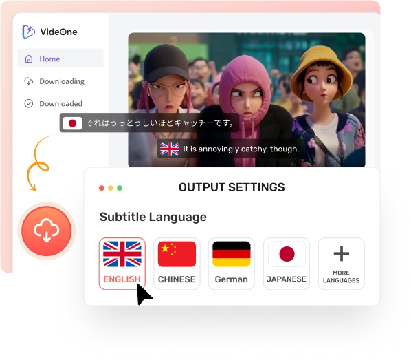 Audio Track and Subtitle Choices in Multiple Languages